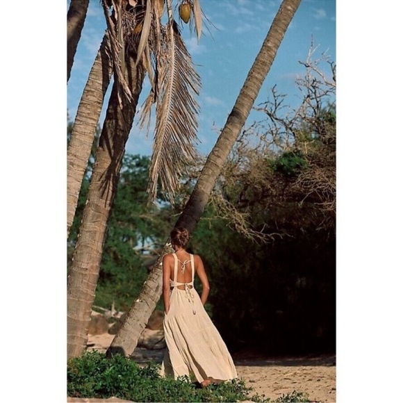 Free People Tan Auralie maxi dress NWT Small boho - Picture 12 of 12